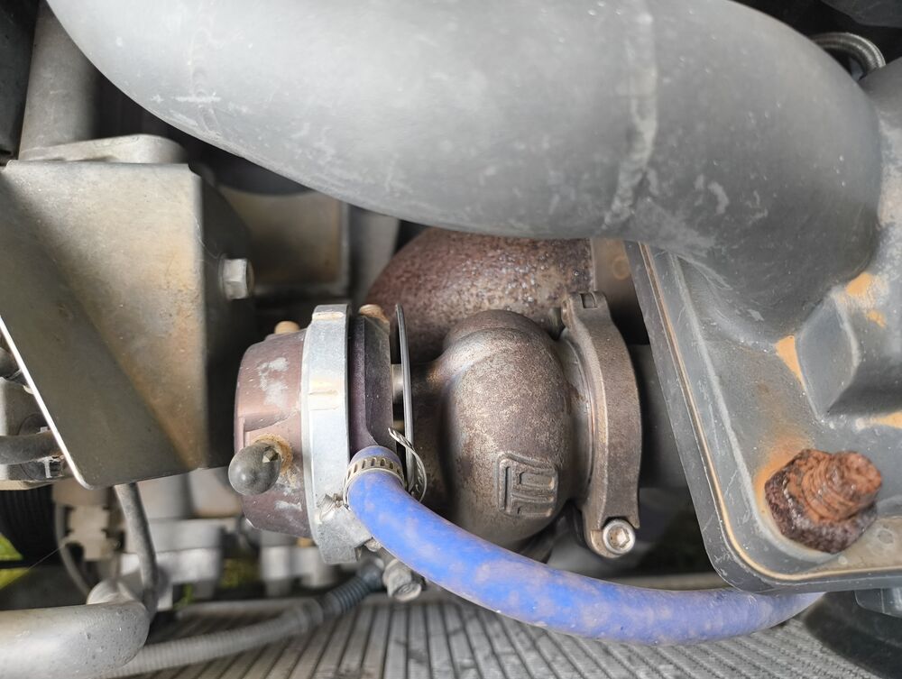 External wastegate and actuator close-up